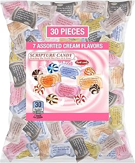 Scripture Candy, Assorted Cream Flavor Hard Candy, 30 Pieces