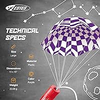 Vista 4 de Estes 2265 - Paracaídas de 15 pulgadas, accesorio de recuperación de cohetes modelo de cohete, accesorios para mayores de 10 años