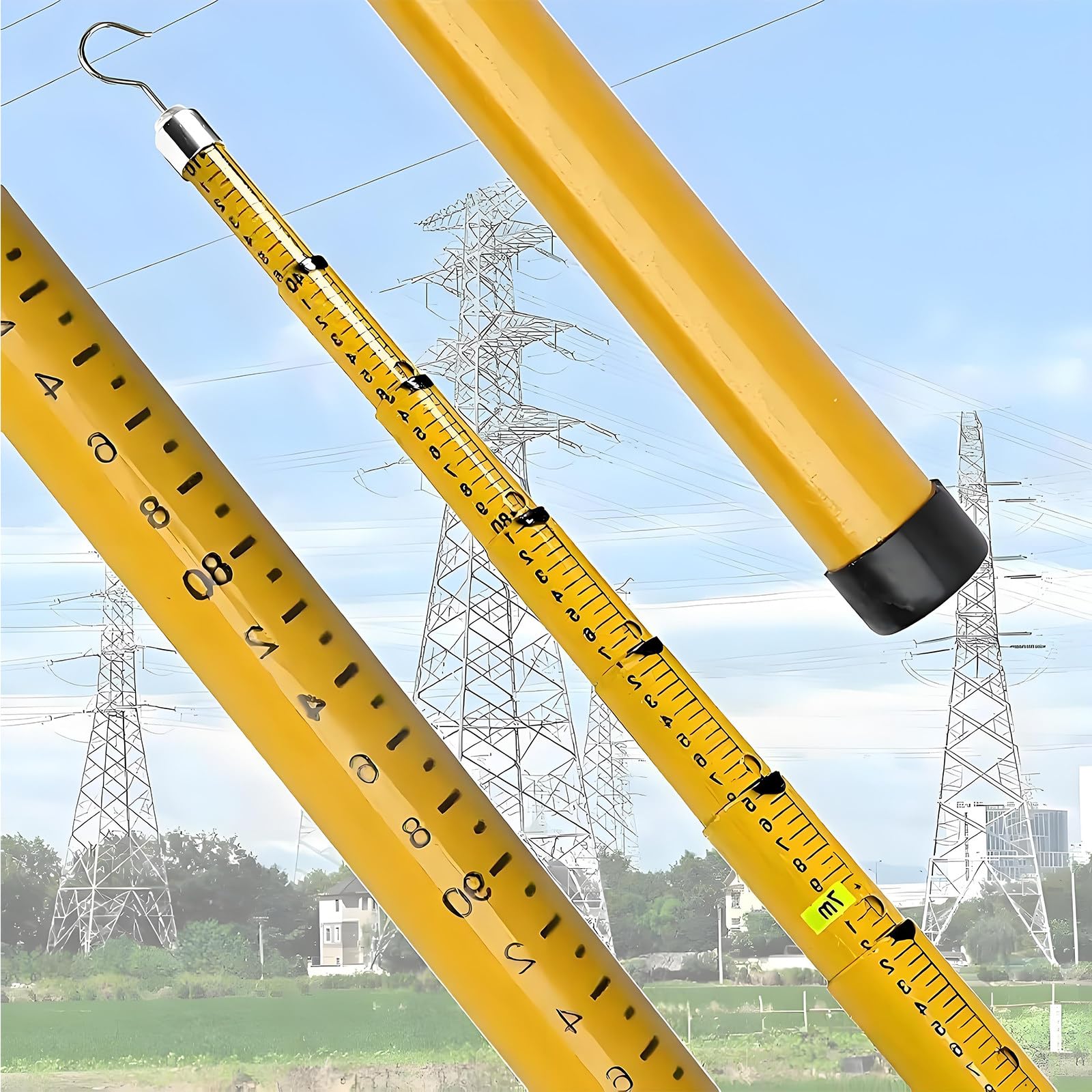 Bâton de mesure télescopique isolé 8 m : évitez les arcs électriques en hauteur