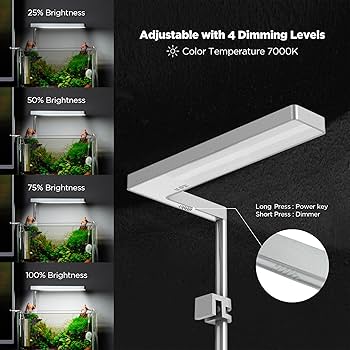 ONF Flat Nano Aquarium Light White LED for Planted or