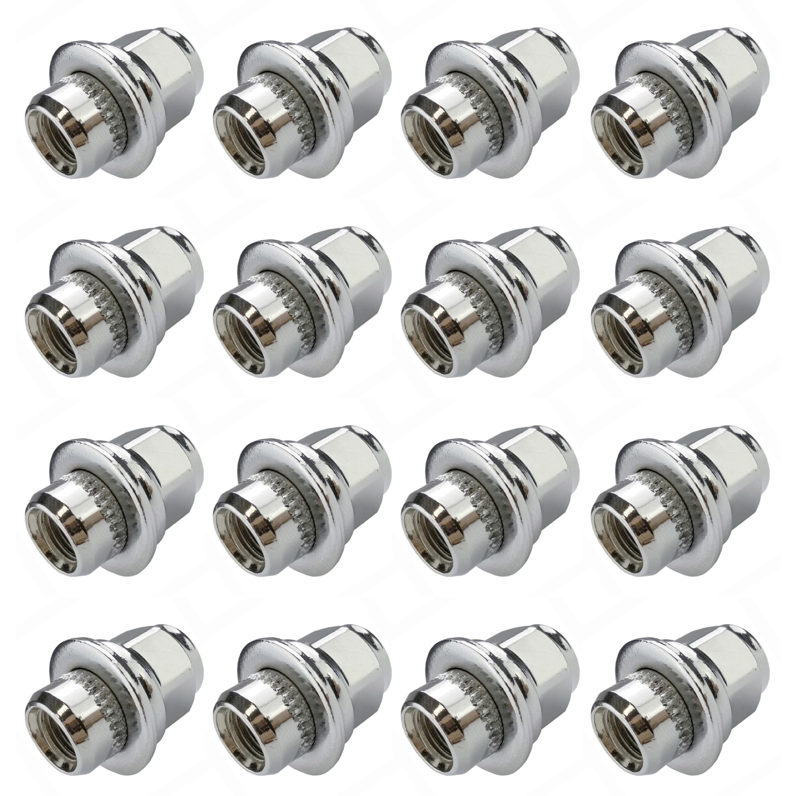 Dado per ruota M12x1,25 chiuso cromato con supporto piatto mobile 21mm Nissan