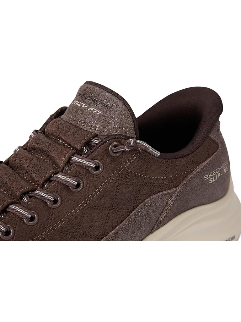 Brown SKECHERS Contour Foam Cozy Fit Hands Free Slip-ins