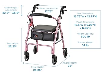 Amazon.com: NOVA Medical Products GetGo Classic Rollator