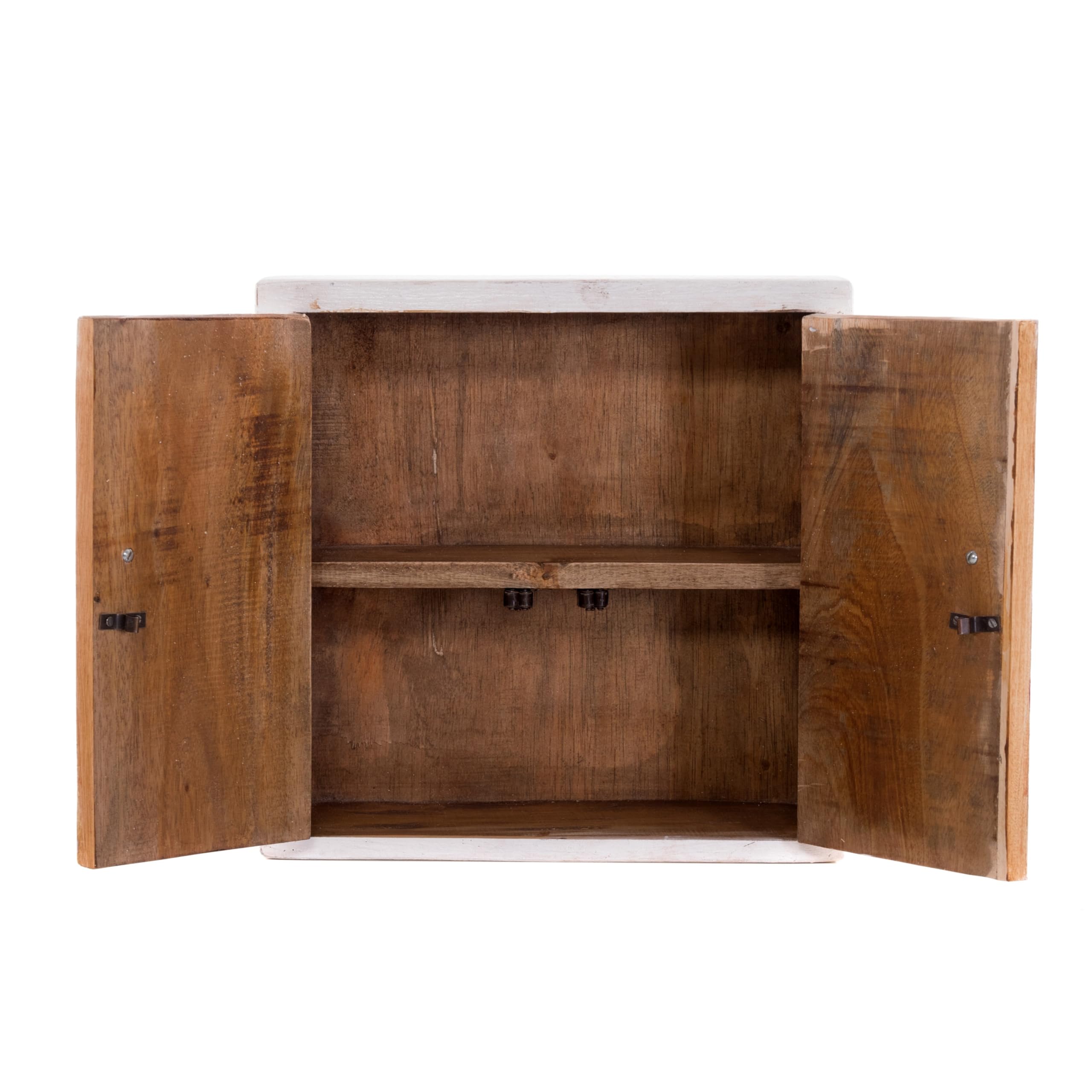 Armoire à pharmacie – Medic 35 – 35 x 35 x 13 cm (h x l x p) – En acajou – Armoire murale au design vintage retapé chic