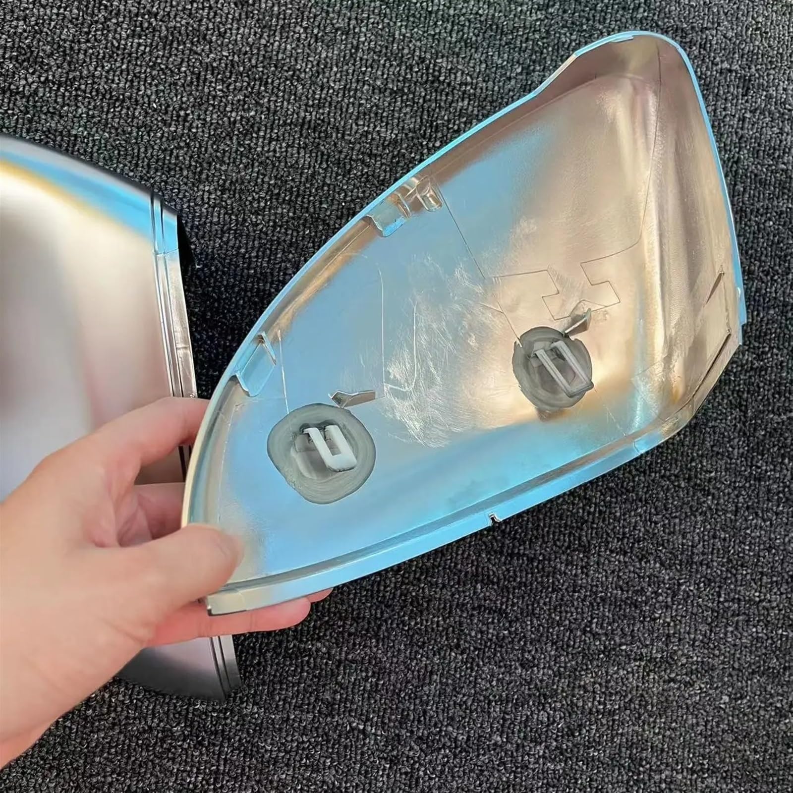 Pokrowce na lusterka skrzydłowe kompatybilne z VW do Golf MK7 7,5 do GTI 7 7R chromowane osłony lusterek wstecznych czapki osłona lusterka jasna matowa chromowana osłona