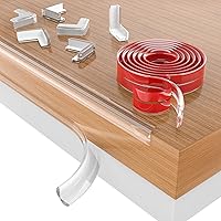 Vista 10 de Protector de esquina transparente de 20 pies con 4 esquinas, protector de esquina a prueba de bebés, protector de esquinas para muebles