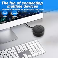 MEIRIYFA USB Hangszóró Számítógéphez - 5W Sztereó Asztali PC Hangfal 3.5mm AUX Bemenettel és Hangerőszabályzóval Laptophoz, Tablethez 5