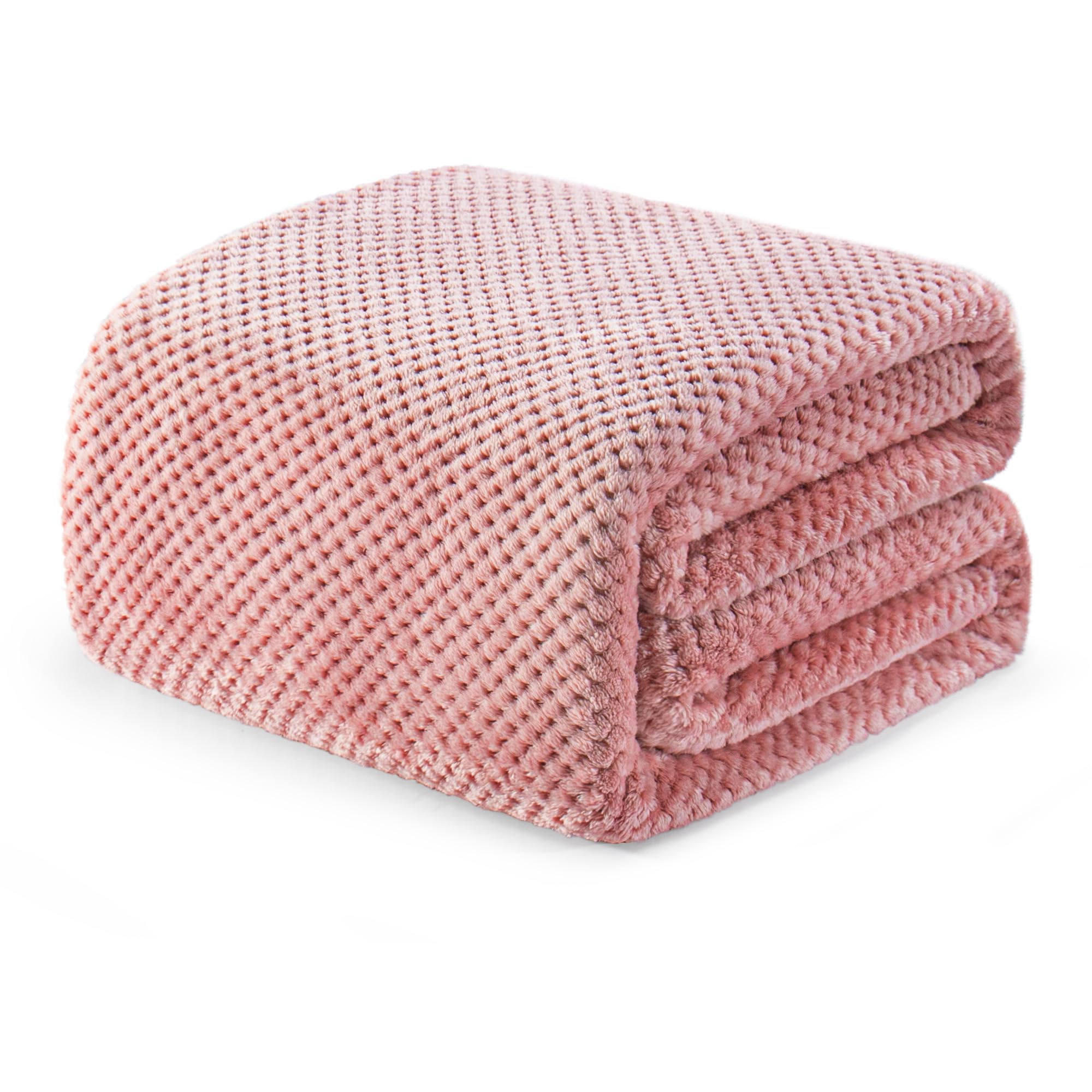 Exclusivo Mezcla Fleece Bed Blanket King Size, Super Soft and Warm Blankets for Couch, Sofa and Bed Waffle Textured, Cozy, Fuzzy and Lightweight (