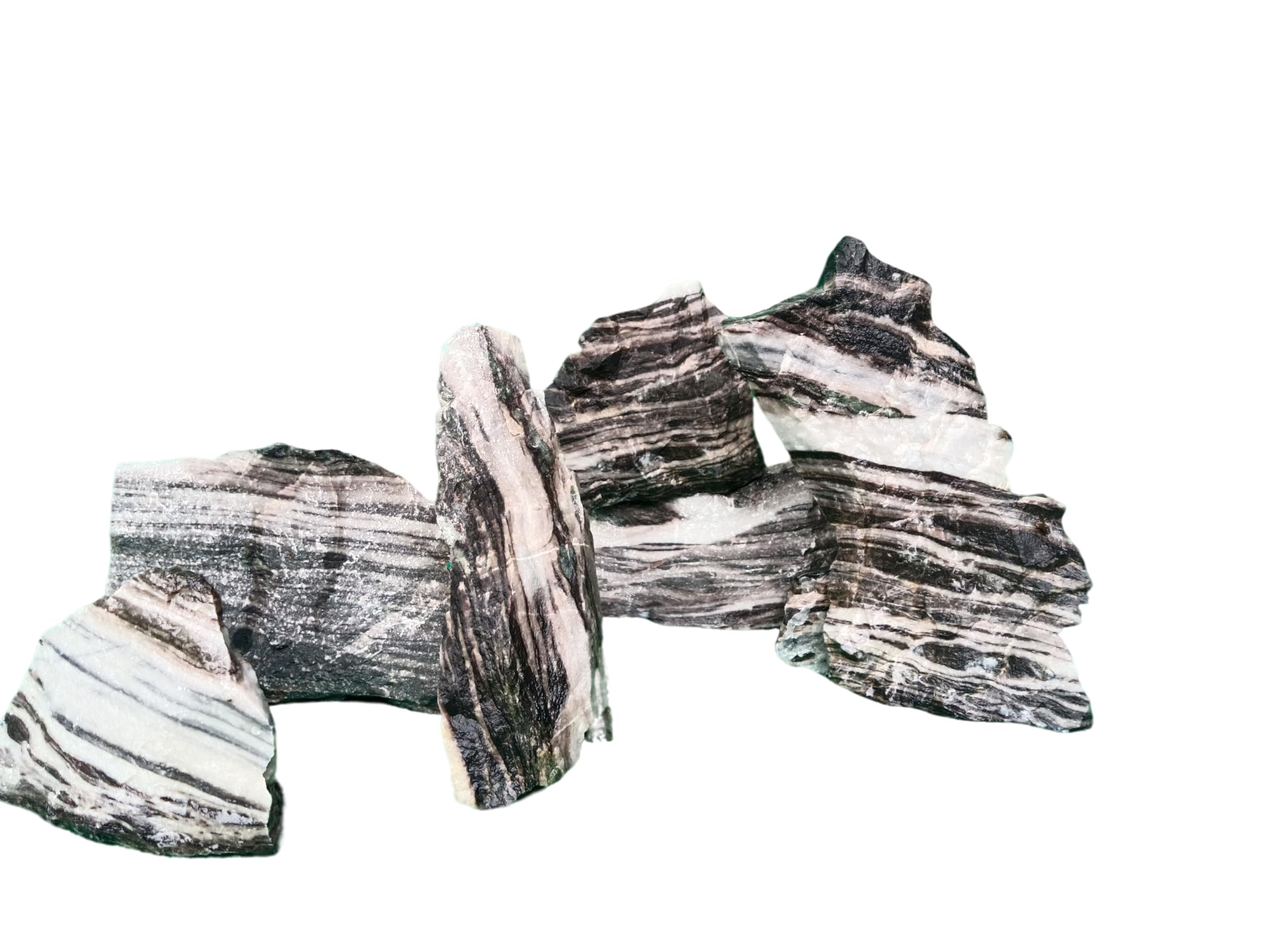 RUKDA Natural Zebra Rock for Aquariums, Gardens, and Home Decor - Premium Decorative Stones for Aquatic Environments, Terrariums, Landscaping, and Interior Design - 1kg 4