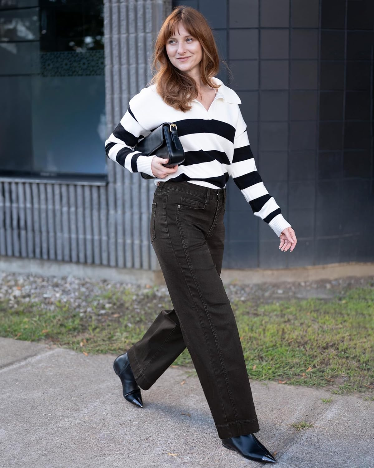 luvamia Flare Jeans for Women Thin Fleece Lined High Waisted Wide Leg Trendy Fall Stretchy Denim Pants Trouser Jeans - Image 3