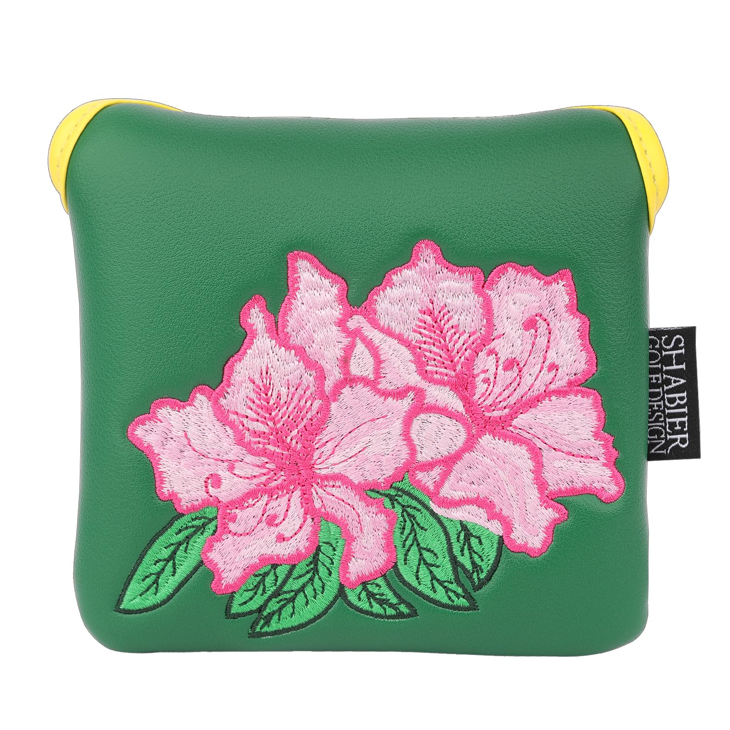 SHABIER Golf Large Mallet Putter Headcover with Flower Design for Golf Putter Club