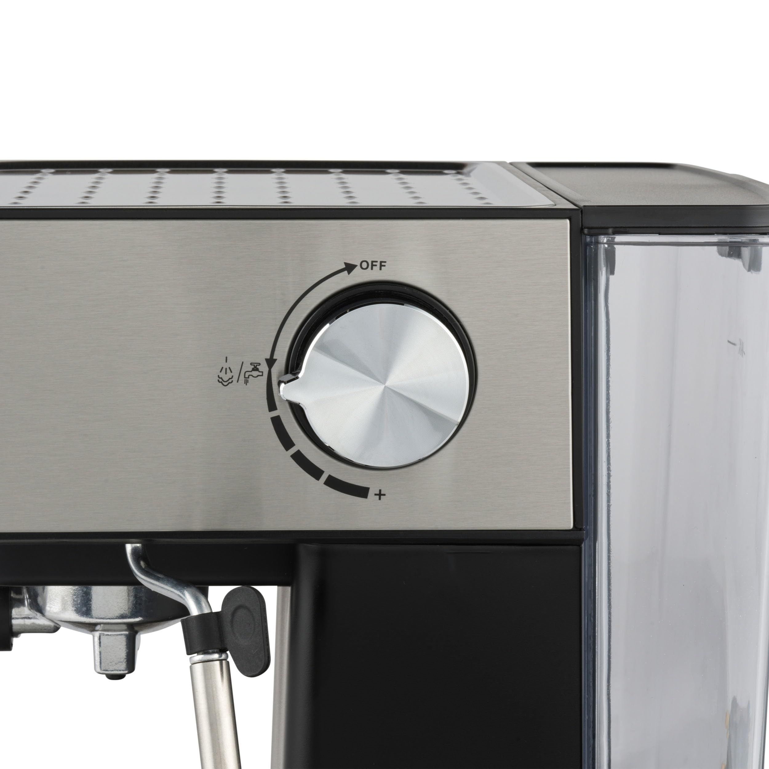 Petra Macchina Espresso Manuale con Montalatte – Compatibile con Caffè Macinato, Pompa Italiana a Pressione da 15 Bar, Serbatoio d'Acqua Rimovibile da 1.6L, Include Portafiltro, 850W, PT6137VDE