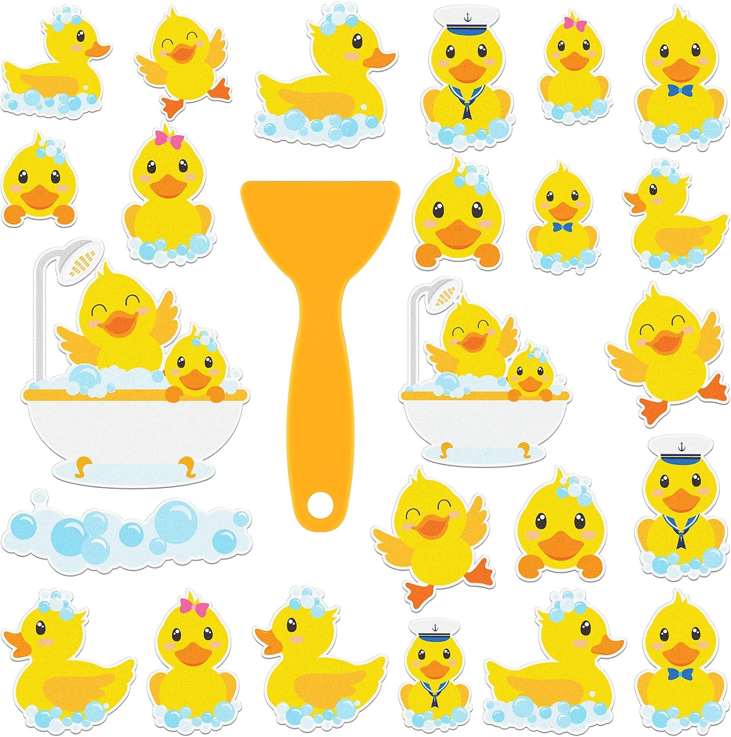 24 Pcs Duck Non Slip Shower Stickers, Bathtub Bathroom Decor