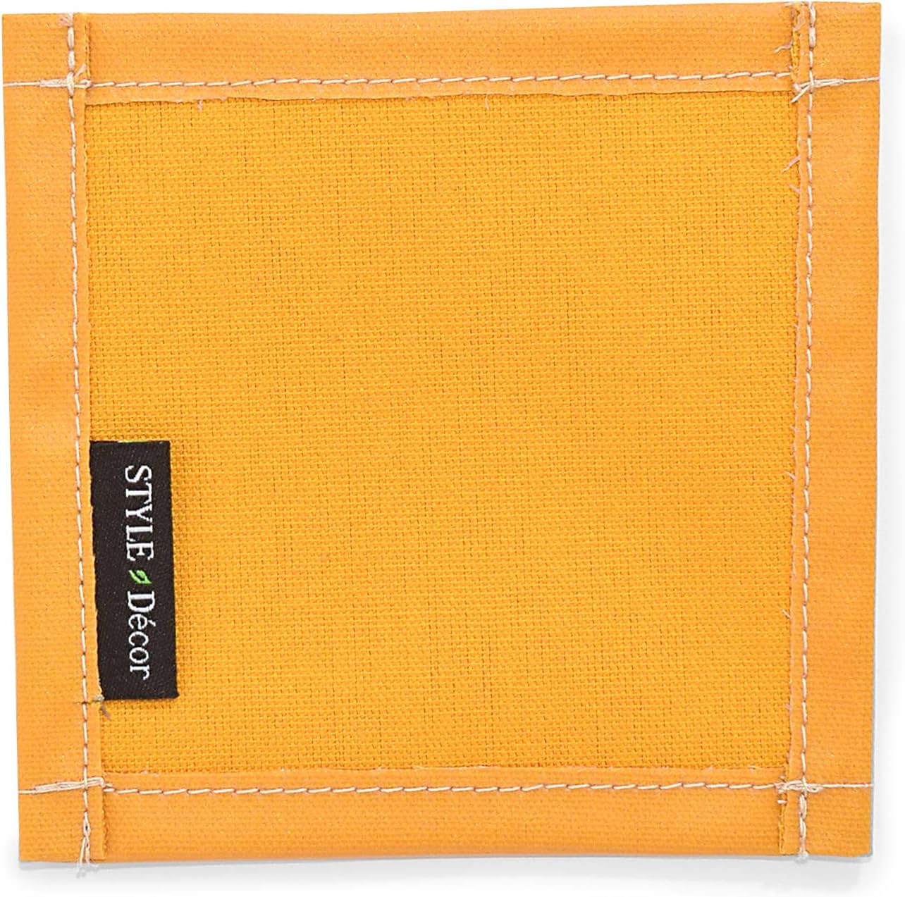 Style Decor W3003210-NVL2512 Coaster Laminated Fashionable Cloth Set of 4 Washable Scandinavian Plain Orange *Includes 2 Adult Mask