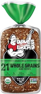 Dave's Killer Bread 21 Whole Grains & Seeds Organic Bread 27oz Loaf - USDA Organic, 6g Protein, 4g Fiber