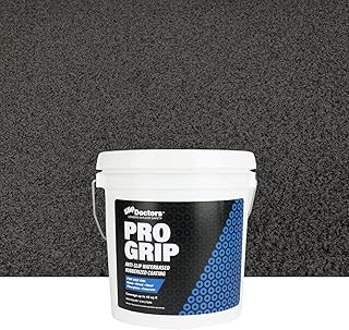 Pro Grip Rubberized Non-Skid Spray Coating (Gallon, Black) for Decks, Floors, Boats & Courts – Non-Slip Rubber Paint for Concrete, Wood, Metal & Fiberglass