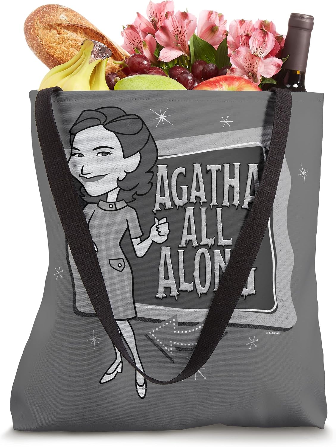 Marvel WandaVision Agnes Harkness Agatha All Along Tote Bag