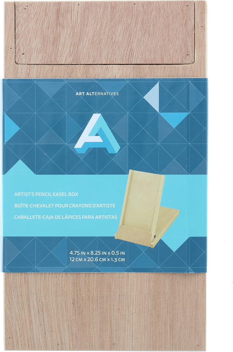 Art Alternatives Pencil Easel Box - Hardwood - Holds 12 Pencils - 4.75"x8.25"x5"