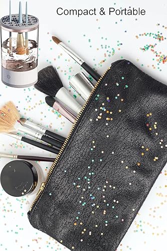 Miniatura 5 de Máquina limpiadora de brochas de maquillaje cosmético portátil - Cepillo de maquillaje eléctrico Blender Cleaner Spinner Washer - Maquillaje Belleza