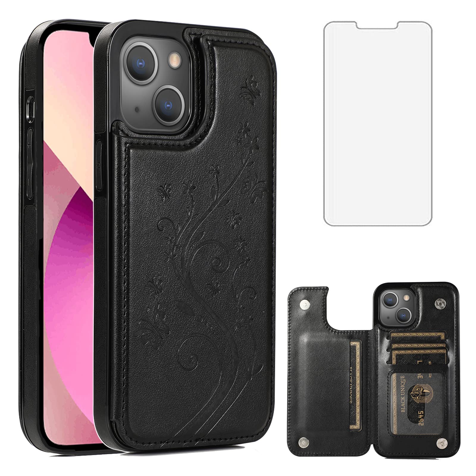 Étui protection iPhone 13 anti-rayure avec verre trempé et support - 8