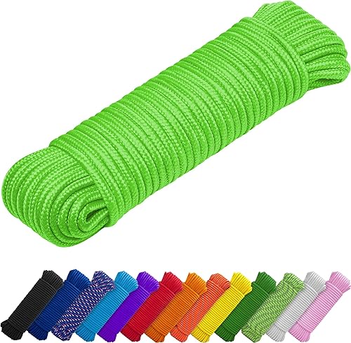 Vista 11 de TECEUM Cuerda – 90 pies x 1/4 pulgada (7mm) – Azul – Cuerda Utilitaria Versátil y Fuerte – Acampar, Elaboración, Asta de Bandera, Interior y Army