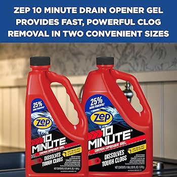 Amazon.com: Zep 10 Minute Drain Opener Gel 64 oz (Case of 6