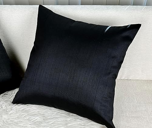 Vista 79 de Aiking Home - Funda de almohada de seda sintética, cierre de cremallera, juego de 2