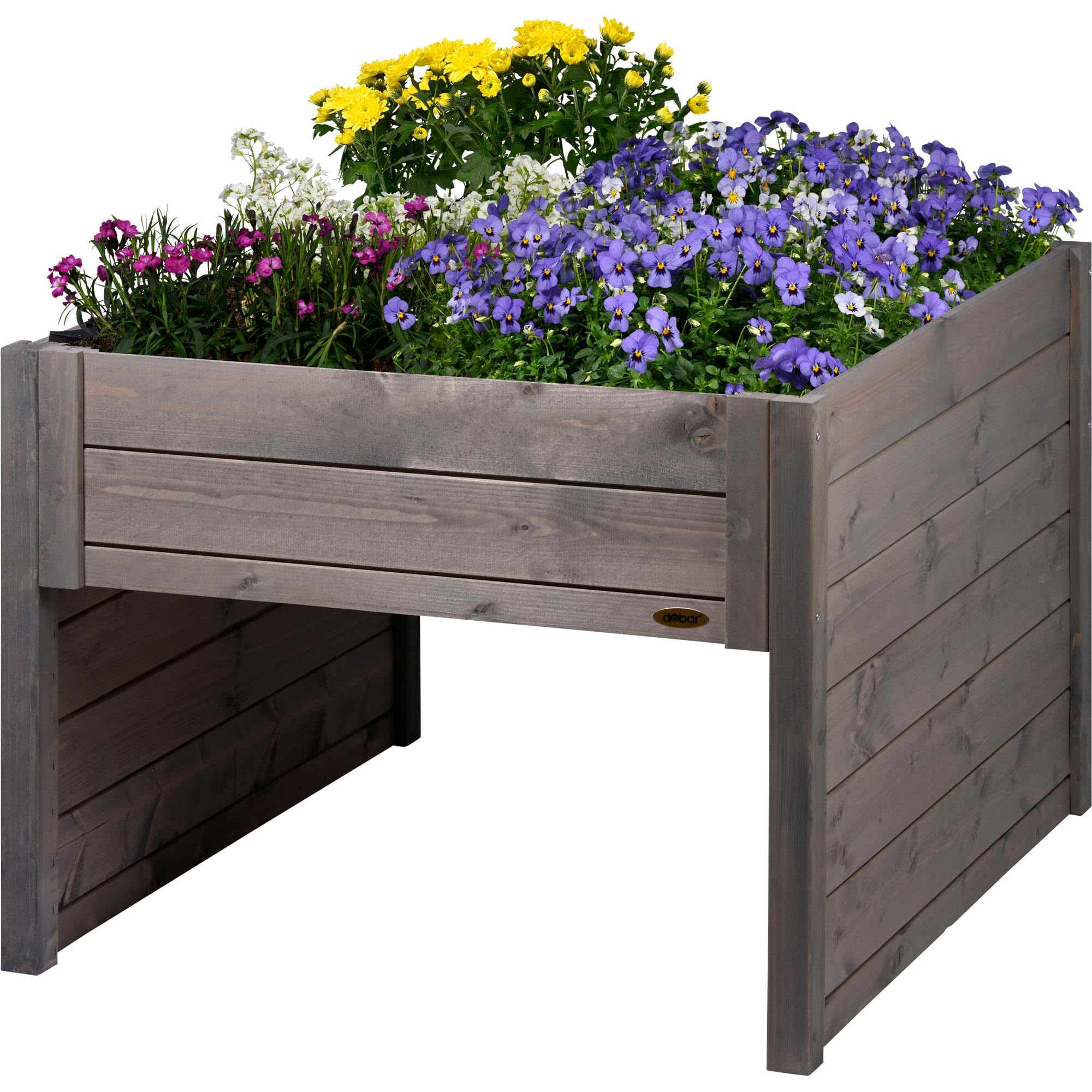 dobarLarge Wooden Lawnmower Garage with Planter Including Film - Lawnmower Garage - 79 x 73 x 56 cm - Anthracite