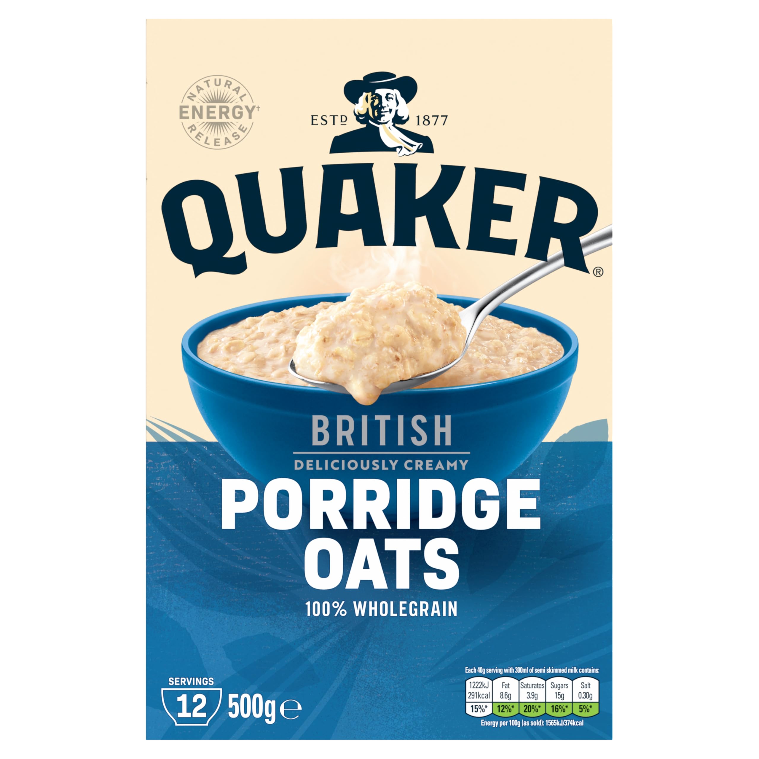 Rolled Porridge Oats, 500 g(packaging may vary)