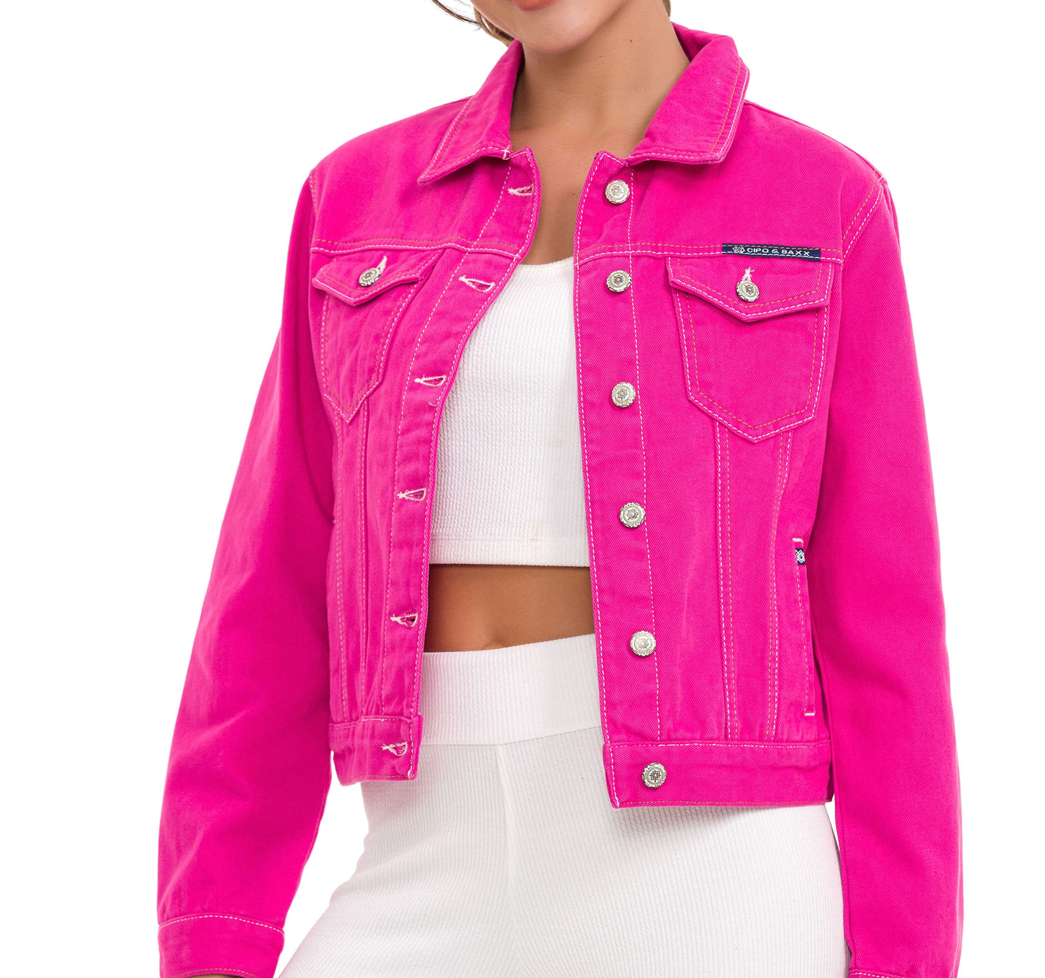 Cipo & Baxx Damen Jacken – Stylische Casual Übergangsjacken im Modernen Streetwear Design mit Reißverschluss & Details – Modische Freizeitjacken für Alltag, Party & Outdoor – Jackenseries