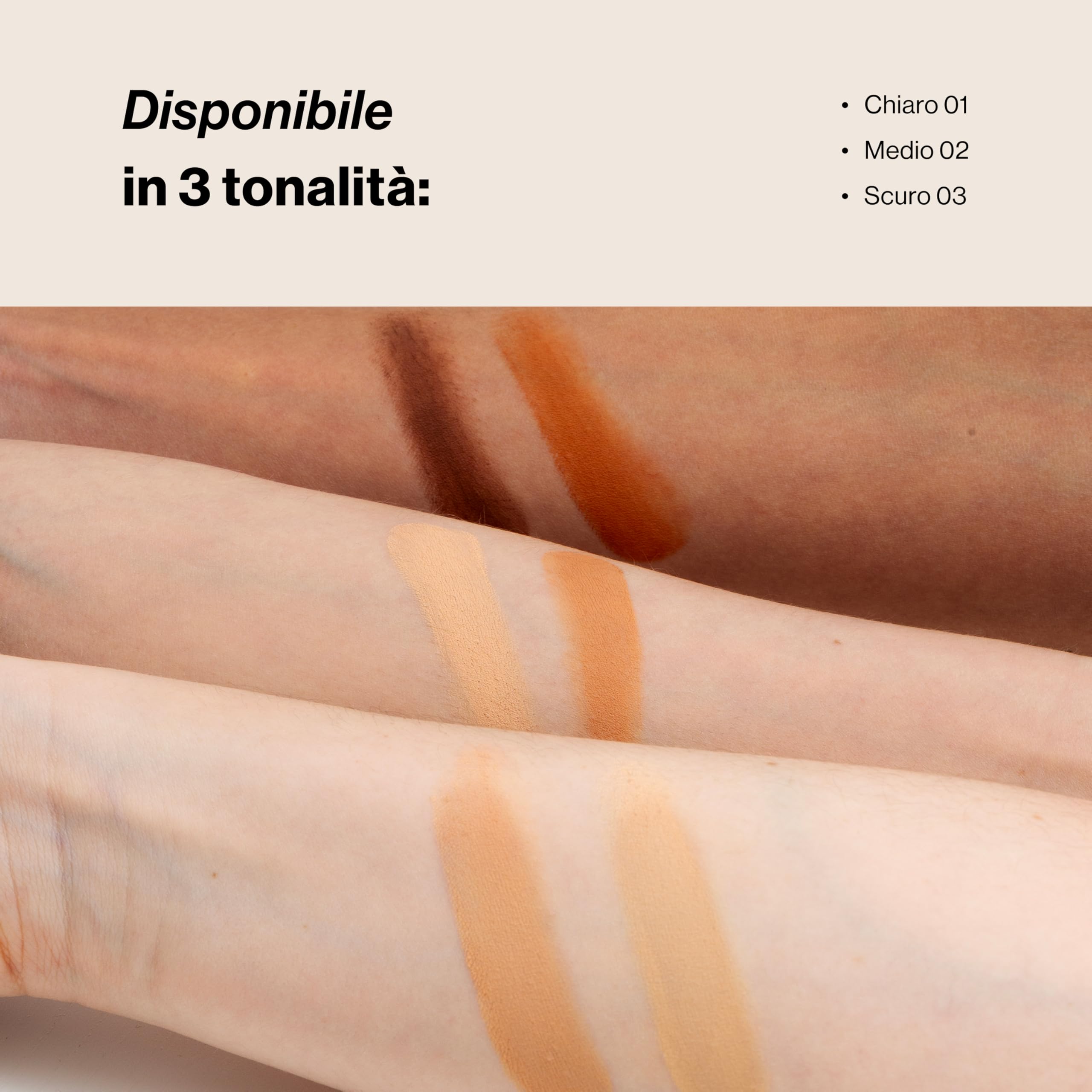 Correttore Compatto Opaco Doppia Tonalità REBEYA SUEÑO LIBRE 01 Chiaro Anti-Lucido Lunga Durata Made in Italy