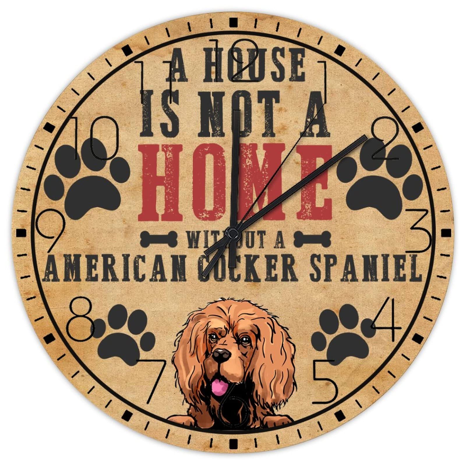 Horloge murale en bois silencieuse de 30 cm de style authentique chic