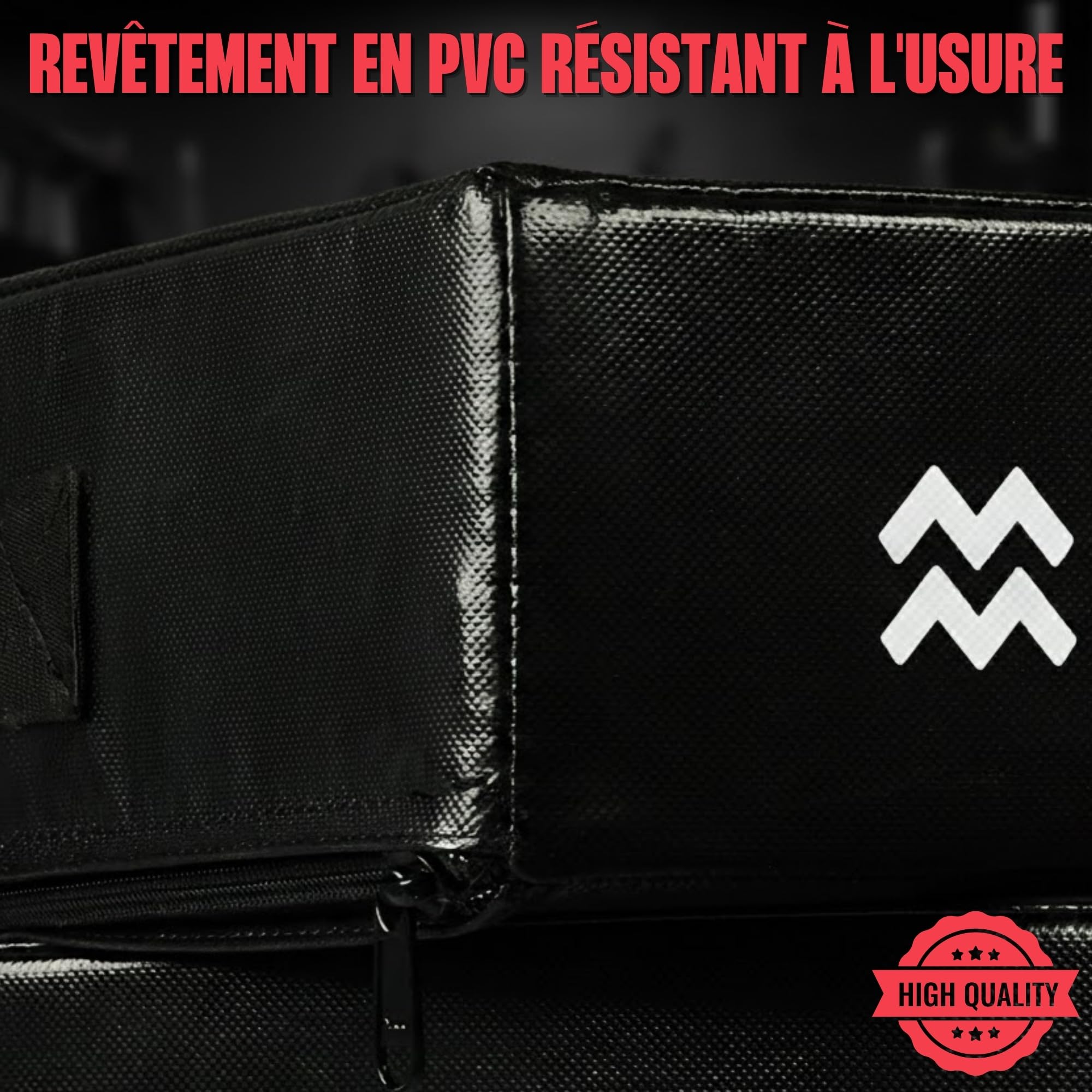 MATCHU - Drop Pads - Lot de 2 - Amortissement de haute qualité - Mousse durable - Housse en PVC résistante à l'usure - 75x57x15 CM - Noir