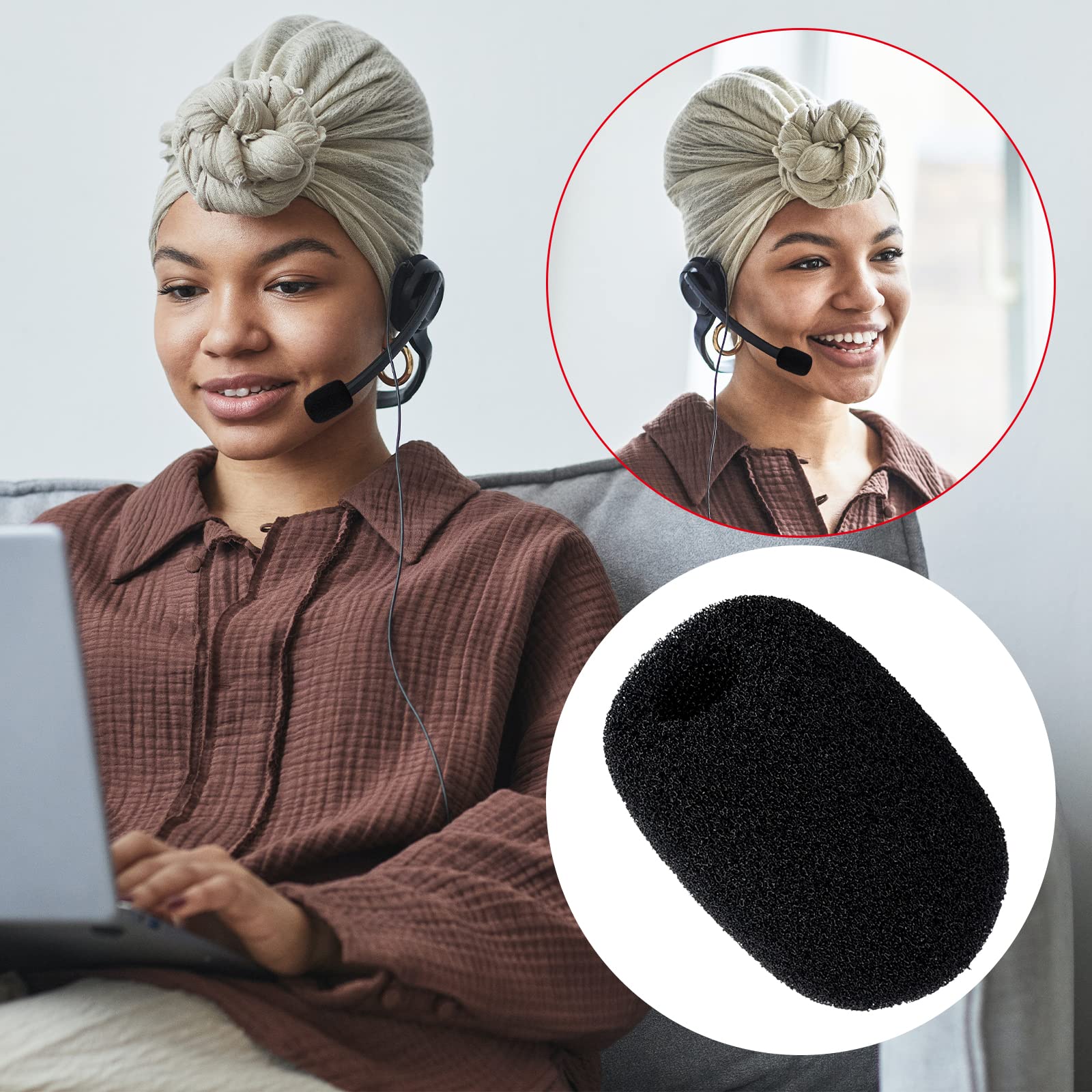 Mini Microfoon Windschermen Mic Foam Covers voor Revers Lavalier Headset Microfoon Zwart, Pack van 5 stks Mini Microfoon Windschermen Mic Foam Covers voor Revers Lavalier Headset Microfoon Zwart, Pack van 5 stks