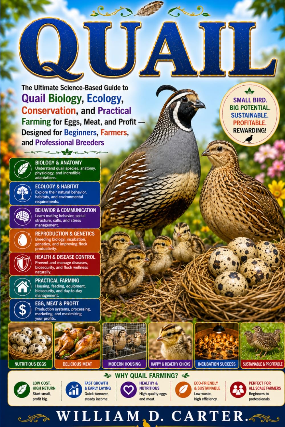 QUAIL: The Ultimate Science-Based Guide to Quail Biology, Ecology, Conservation, and Practical Farming for Eggs, Meat, and Profit — Designed for Beginners, Farmers, and Professional Breeders