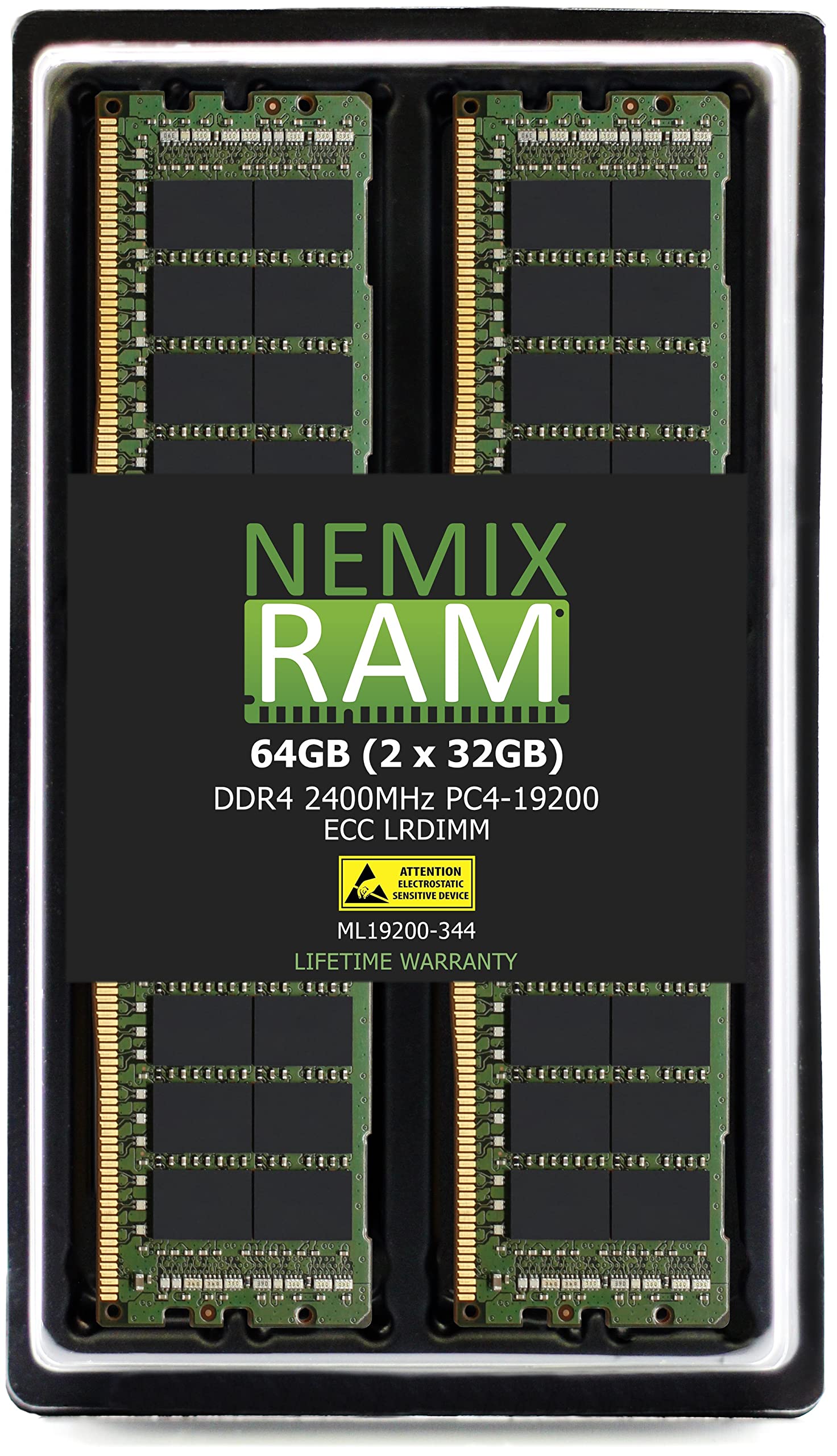 Amazon.co.jp: 64GB (2x32GB) DDR4-2400MHz PC4-19200 ECC LRDIMM 4Rx4