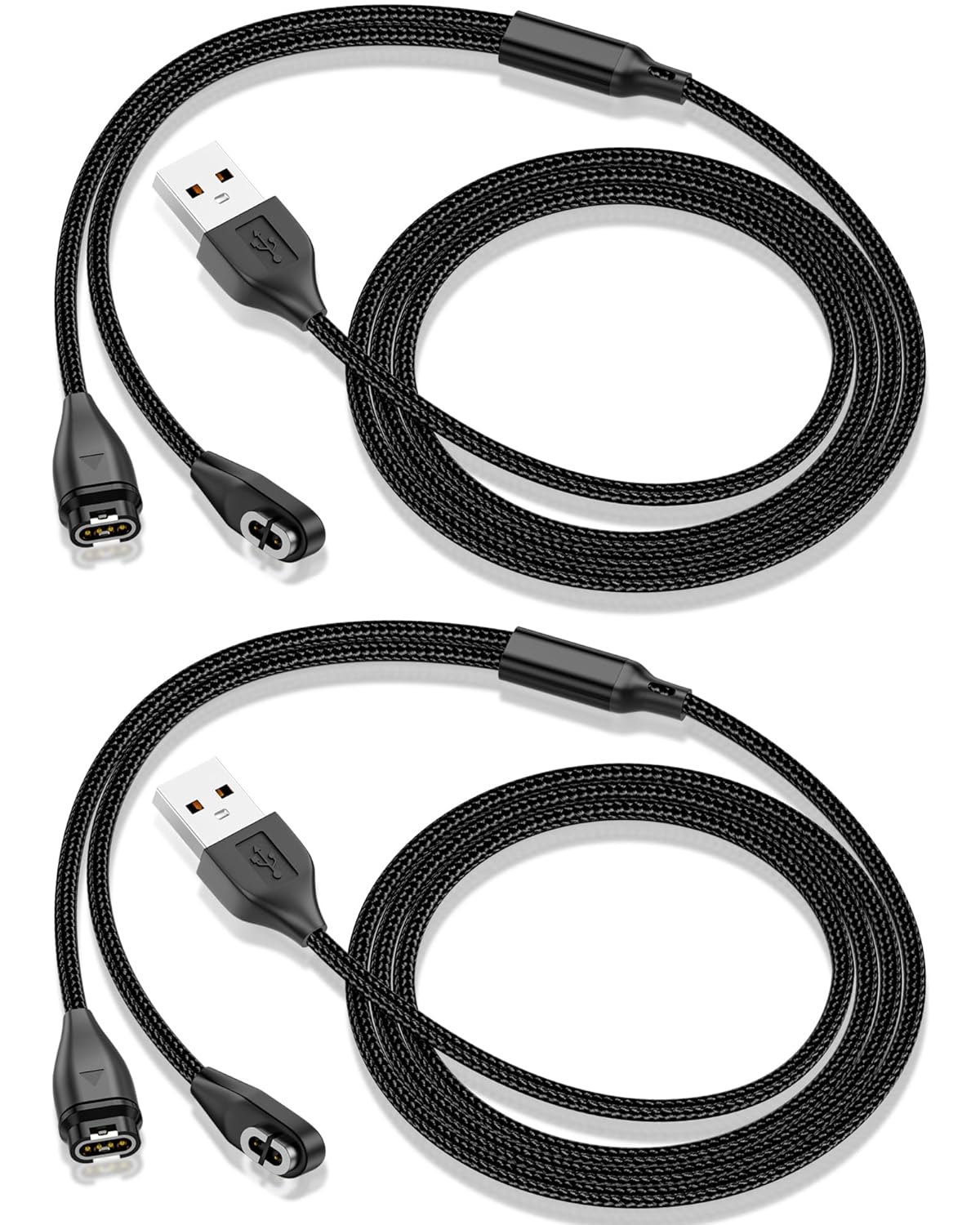 seynli 2-in-1 Y-Shaped USB-A Charging Cable for Shokz Watch Charger Cable, for Shokz OpenRun Pro Mini/Aeropex OpenComm Instinct Vivoactive Vivomove Venu Fenix Forerunner Approach Series etc [2-Pack]