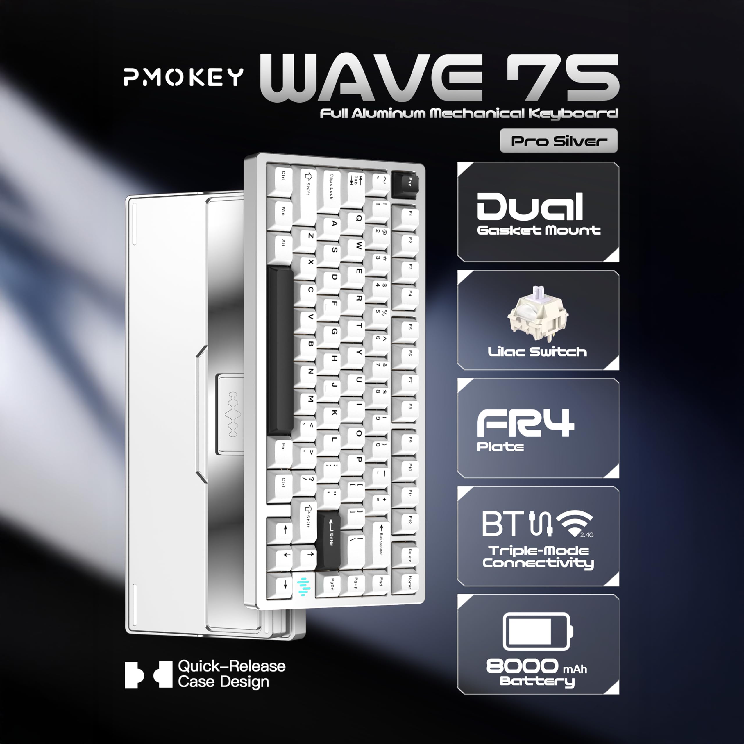 Amazon | KEEBMONKEY PMO Wave 75 CNC アルミニウム クイックリリース