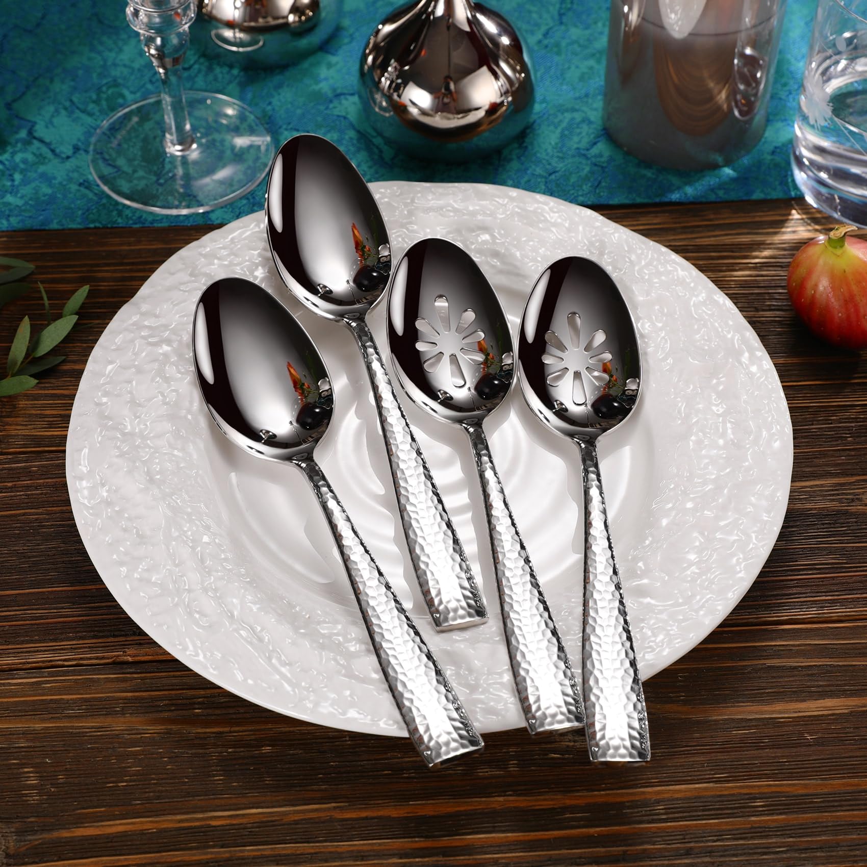 KEAWELL Louis Hammered Serving Spoons - Set of 2 -8