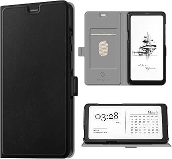 Fintie Flip Wallet Kickstand Case for 6.13" Onyx BOOX Palma, Black | RFID Blocking, Slim Lightweight PU Leather Hard Shell Shockproof Cover, with Card Slot and Magnetic Closure