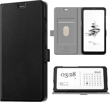 Fintie Case Compatible for 6.13" Onyx BOOX Palma, [RFID Blocking] PU Leather Flip Wallet Case with Card Slot Holder Kickstand Magnetic Closure Shockproof Cover, Black