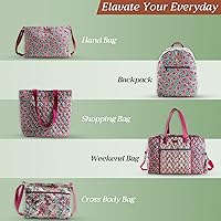 Vista 111 de Maison d' Hermine Bolsa de lona para mujer, bolsa de lona de algodón reutilizable para el hombro, bolsas de comestibles a granel con asa para 01