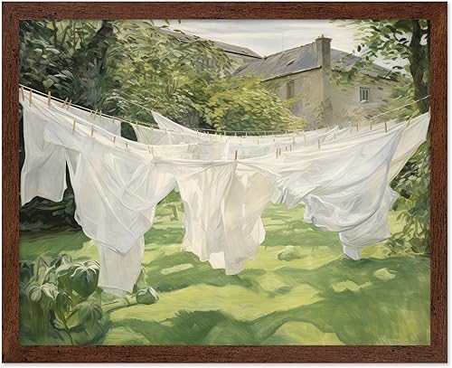 Miniatura 27 de Poster Master Póster de lavandería en línea, impresión retro blanca para lavandería, arte de acuarela, arte impresionista, arte de lavandería, arte