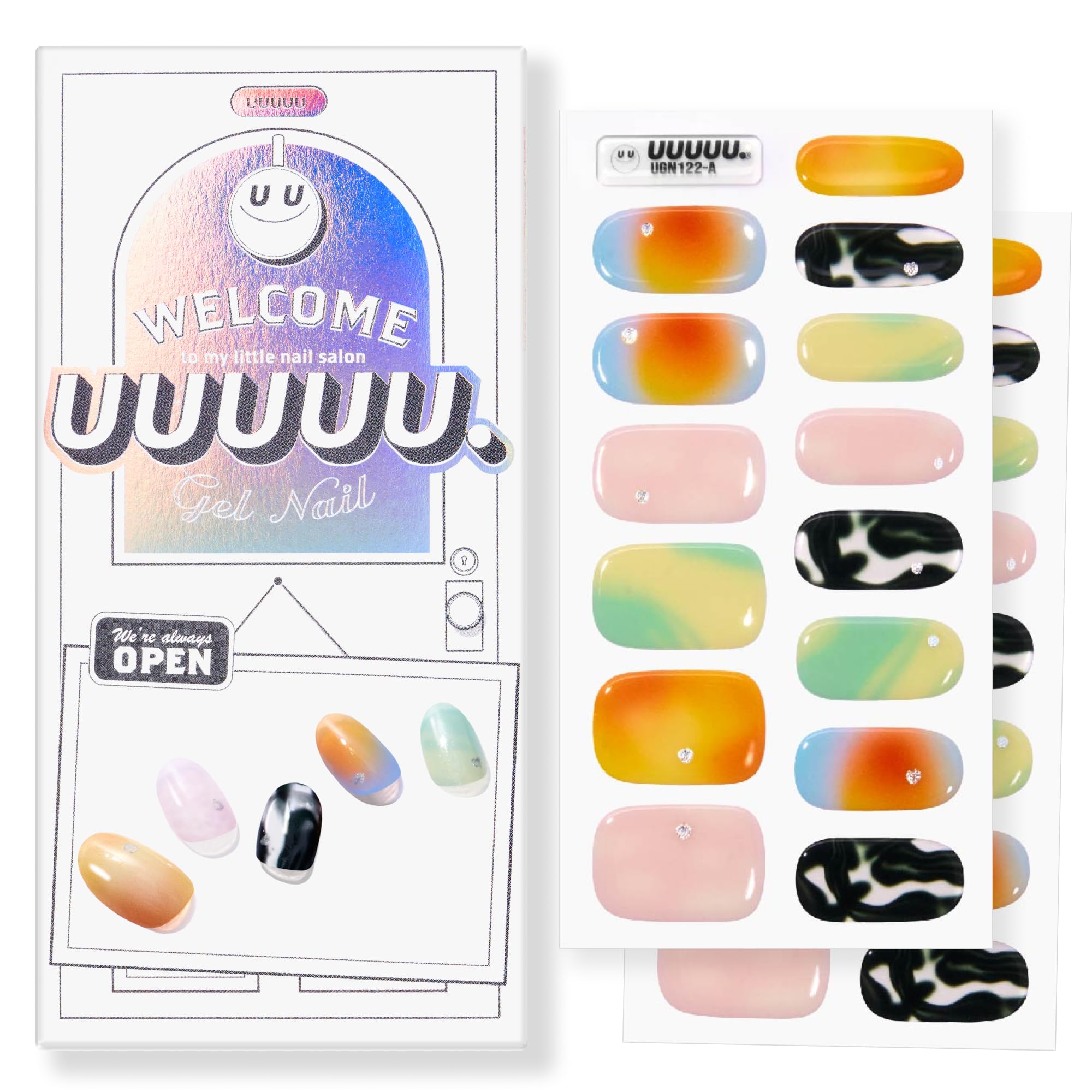 Amazon.com: Uuuuu Semi Cured Gel Nail Strips - Venom, Compatible