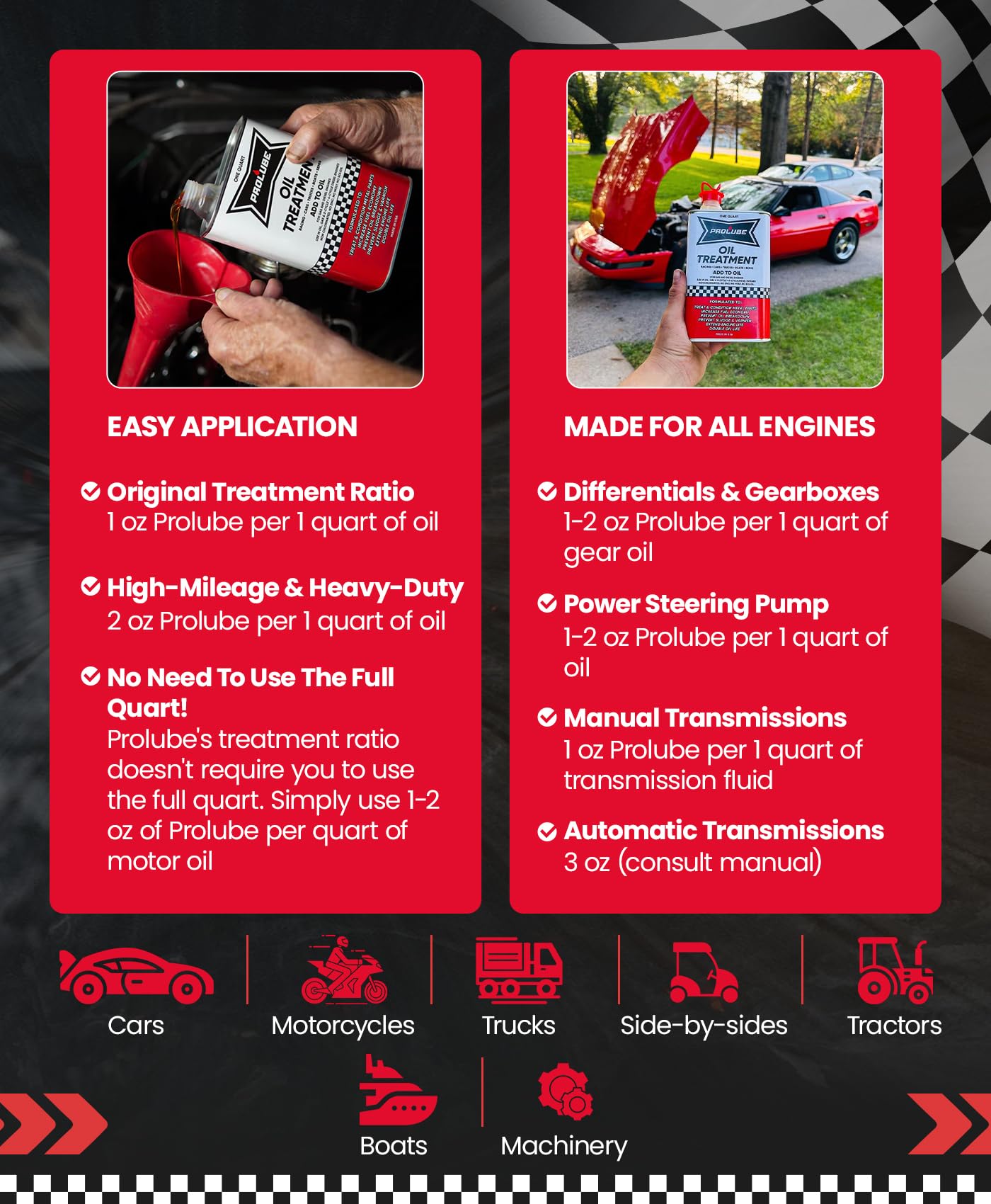 Prolube Oil Treatment - Engine Oil Additive for Gas Diesel Engines - Reduces Wear Noise Vibration - Boosts — view 4