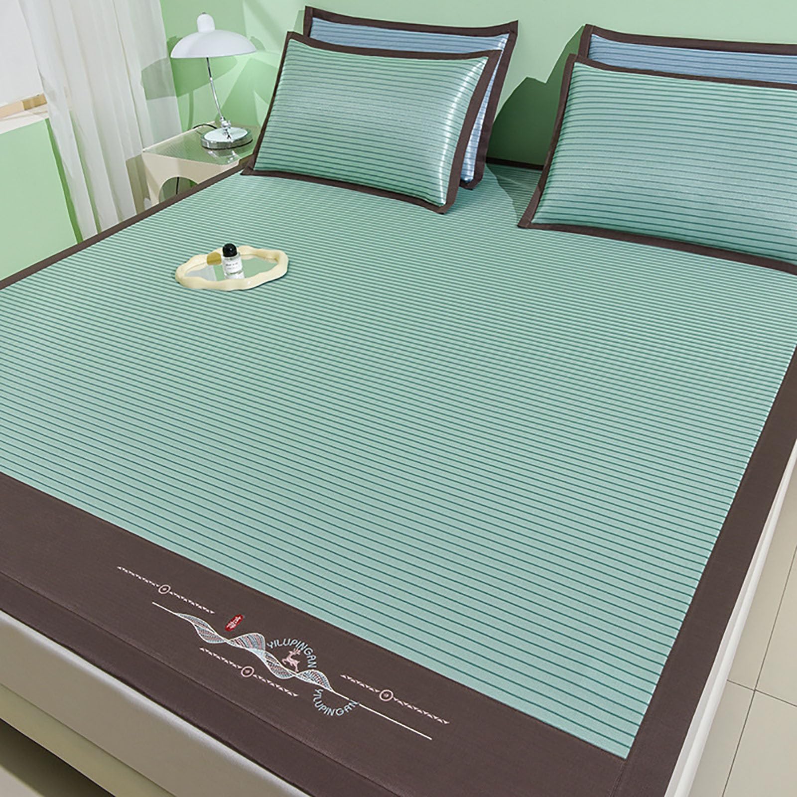 LOMNCHSG Bamboo Rattan Mat Bed, Bamboo Sleeping Mat Multiple Sizes Foldable Breathable Cooling(Color G,180cm)