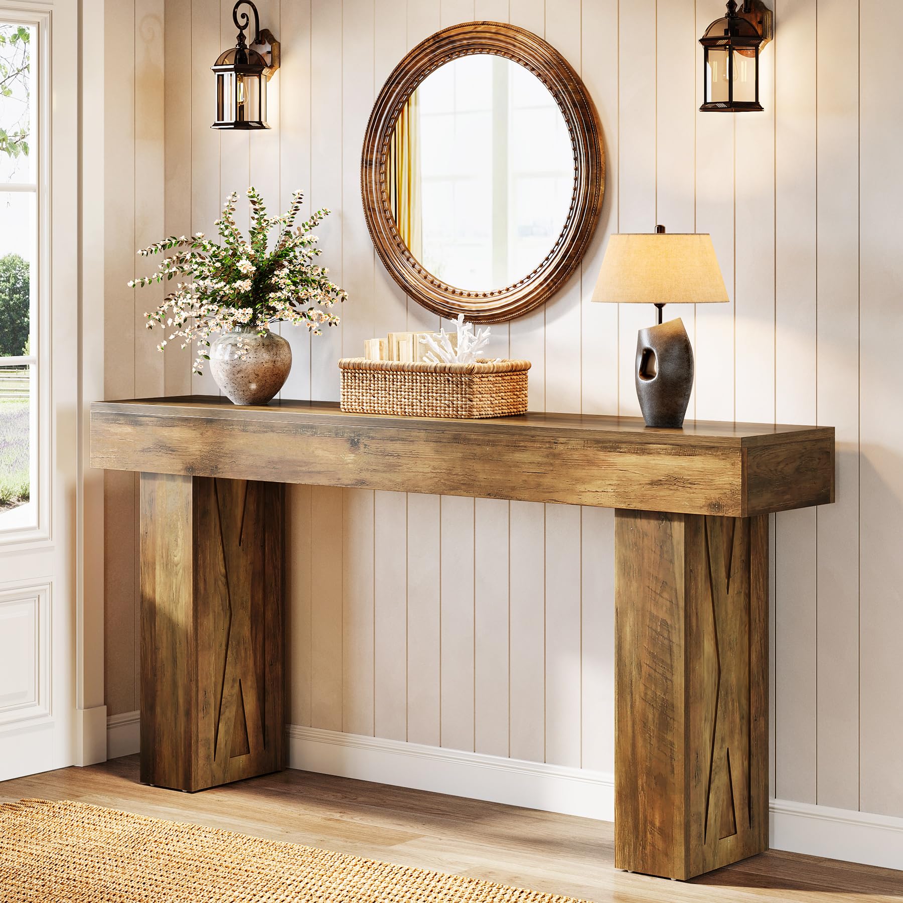 Tribesigns 160cm Schmaler Konsolentisch, Moderner Sofatisch für Flur, Eingangstisch für Wohnzimmer, Schlafzimmer, Home Office