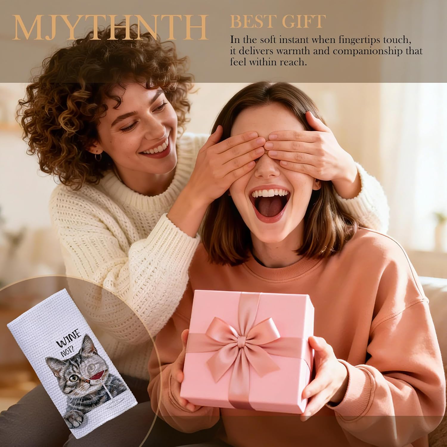 Funny Wine Tabby Cat Decorative Hand Tea Towels for Kitchen Bar Cart 16x24 Inches, Cat Gifts for Women Men, Gifts for Wine Cats Lovers Kitchen Dish Towels - Image 7