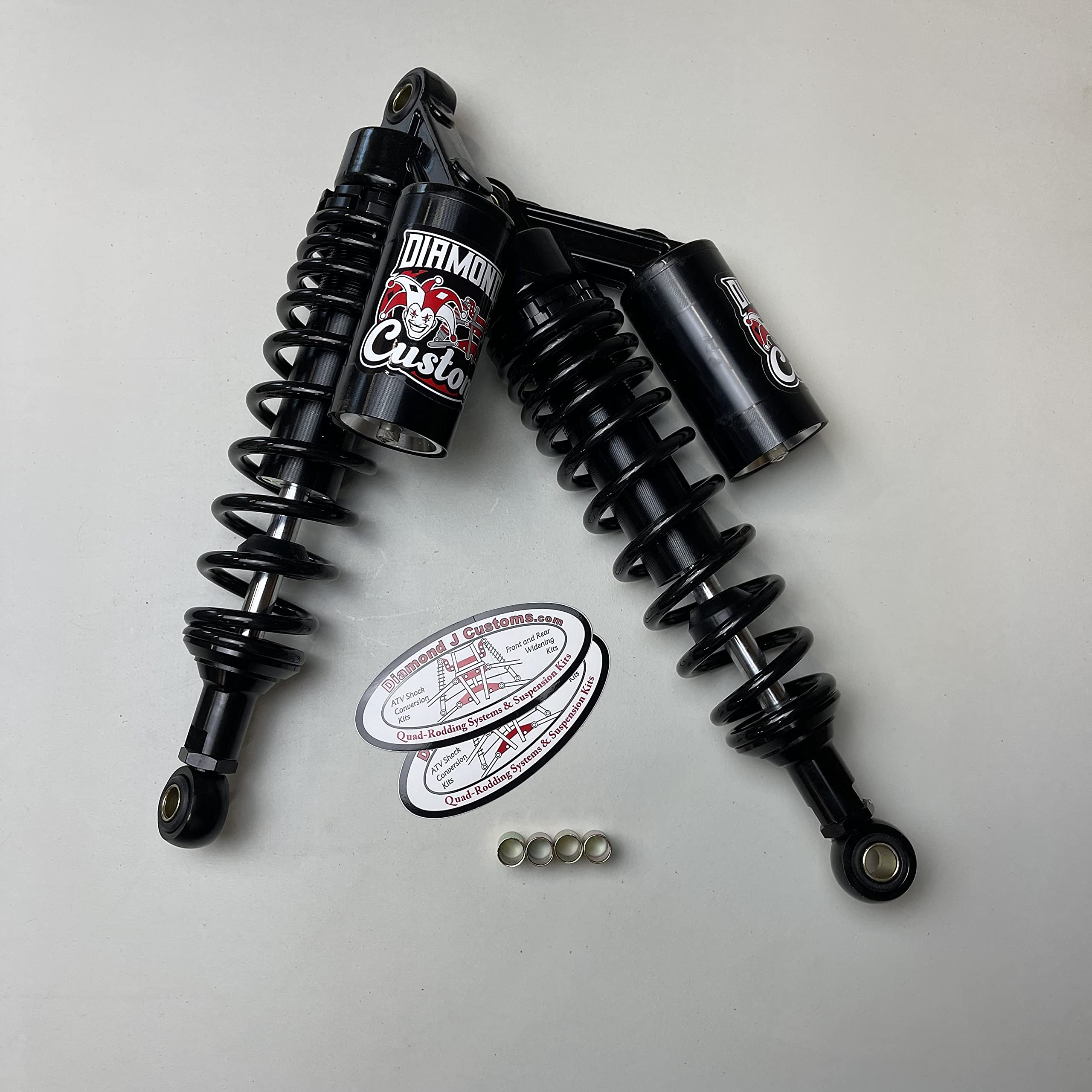 DIAMOND 320-340mm Adjustable Shocks with Reservoirs for Honda TRX 300EX, 250EX, 250X (12.5-13 inch)
