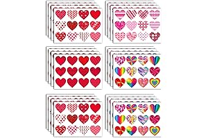 32 Sheets Valentine's Day Heart Stickers for Decorations